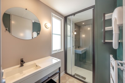Mobile home Garden 3 bd | PREMIUM-33m²-A/C-TV-DW-Plancha-Bath-Free wifi-covered Terrace