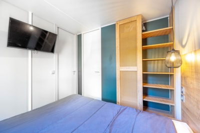 Mobile home Garden 3 bd | PREMIUM-33m²-A/C-TV-DW-Plancha-Bath-Free wifi-covered Terrace