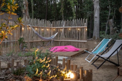 Mobile home Garden 3 bd | PREMIUM-33m²-A/C-TV-DW-Plancha-Bath-Free wifi-covered Terrace