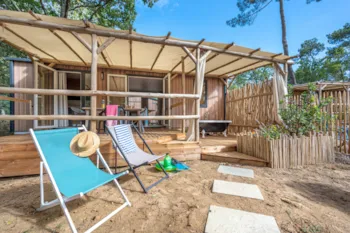 Mietunterkunft - Mobilheim Garden 3Sz | Premium - 33M²- Überd. Terrasse - Tv - Gs - Plancha - Badewan - Gratis Wlan - Flower Camping Les Biches