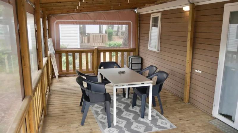 Mobil-Home Life 2Ch | Premium-32M²-Pmr-Clim-Tv-Lv-Plancha-Wifi Gratuit-Terrasse Couverte