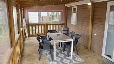 Mobile home Life 2bd | PREMIUM-32m²-PRM-A/C-TV-DW-Plancha-Free wifi-Covered terrace