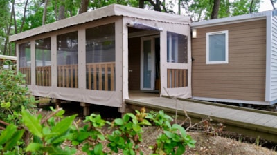 Mobile home Life 2bd | PREMIUM-32m²-PRM-A/C-TV-DW-Plancha-Free wifi-Covered terrace