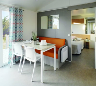 Mobile home Life 2bd | PREMIUM-32m²-PRM-A/C-TV-DW-Plancha-Free wifi-Covered terrace