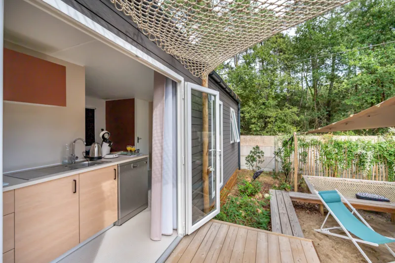 Mobil-Home Tribu 5Ch |  Premium 56M²-Clim-2Sdb-Tv-Lv-Plancha-Wifi Gratuit-Terrasse Couverte