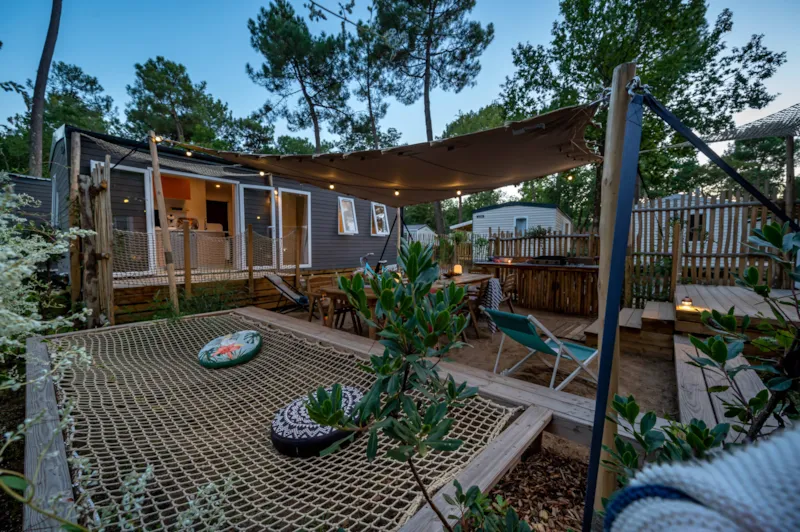 Mobil-Home Tribu 5Ch |  Premium 56M²-Clim-2Sdb-Tv-Lv-Plancha-Wifi Gratuit-Terrasse Couverte