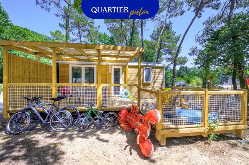 Mobil-Home Family 2Ch | Premium-28M²-Clim-Tv-Lv-Plancha-Wifi Gratuit-Terrasse Xxl Couverte