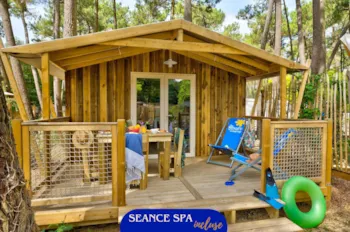 Mietunterkunft - Sweetflower 2Sz | Premium - 40M² - Überdachte Terrasse - Tv - Plancha - Spa - Gratis Wlan - Flower Camping Les Biches