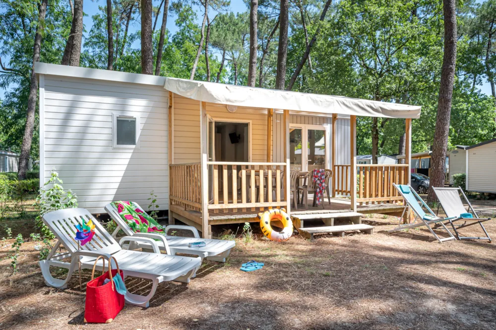 Location - Mobil-Home Confort Tv 2Ch | Confort - 26M² - Tv - Plancha - Terrasse Couverte - Flower Camping Au Bois Des Biches
