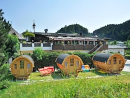 Accommodation - Sleeping Barrel - Camping Seeblick Toni