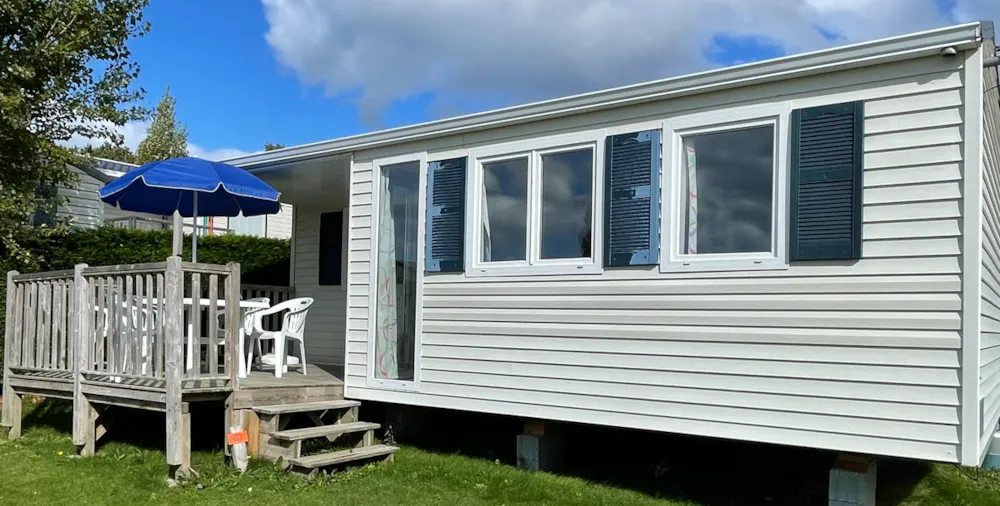 Location - Basique 2 Chambres  Terrasse Semi-Couverte - Camping du Val