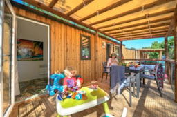 Accommodation - Mobilhome Kids Top Presta Placette 5 - 29M² - 2 Bedrooms - - Clico Chic - Camping Longchamp