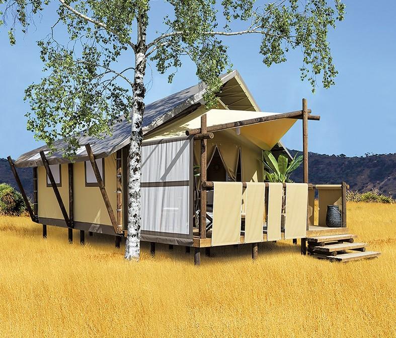 Location - Tente Lodge 2 Chambres Avec Terrasse Bois 26M² - Camping Les Ecureuils
