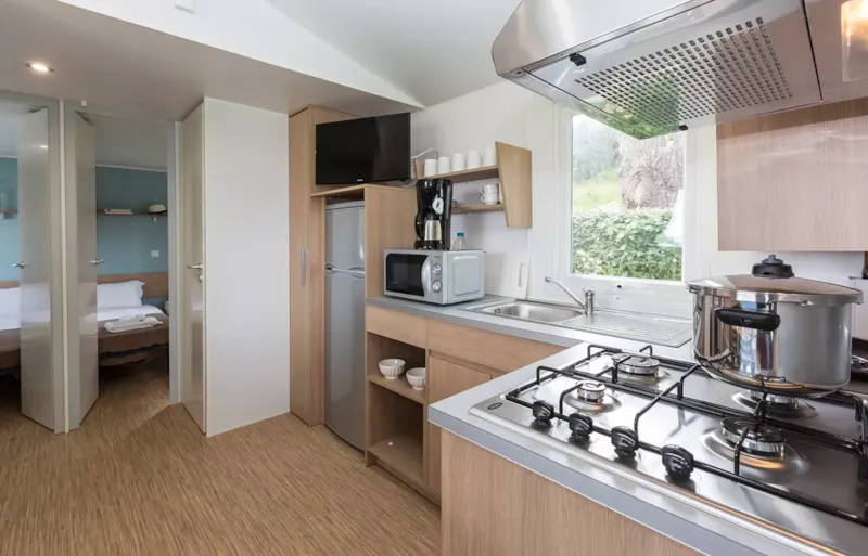 Mobil-Home Premium 32M² - 3 Chambres + Tv + Lave-Vaisselle + Terrasse + Draps + Serviettes