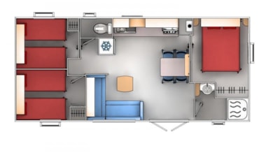 Mobile-home LE GRAND LARGE - 35m² - 3 bedrooms