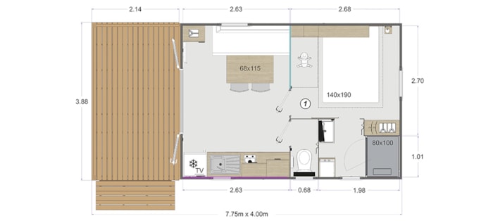 Mobil Home 1 Chambre Confort - 20M² *