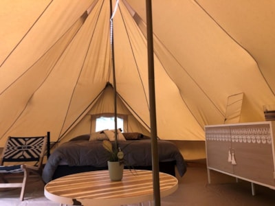 Glamping tent without bathroom
