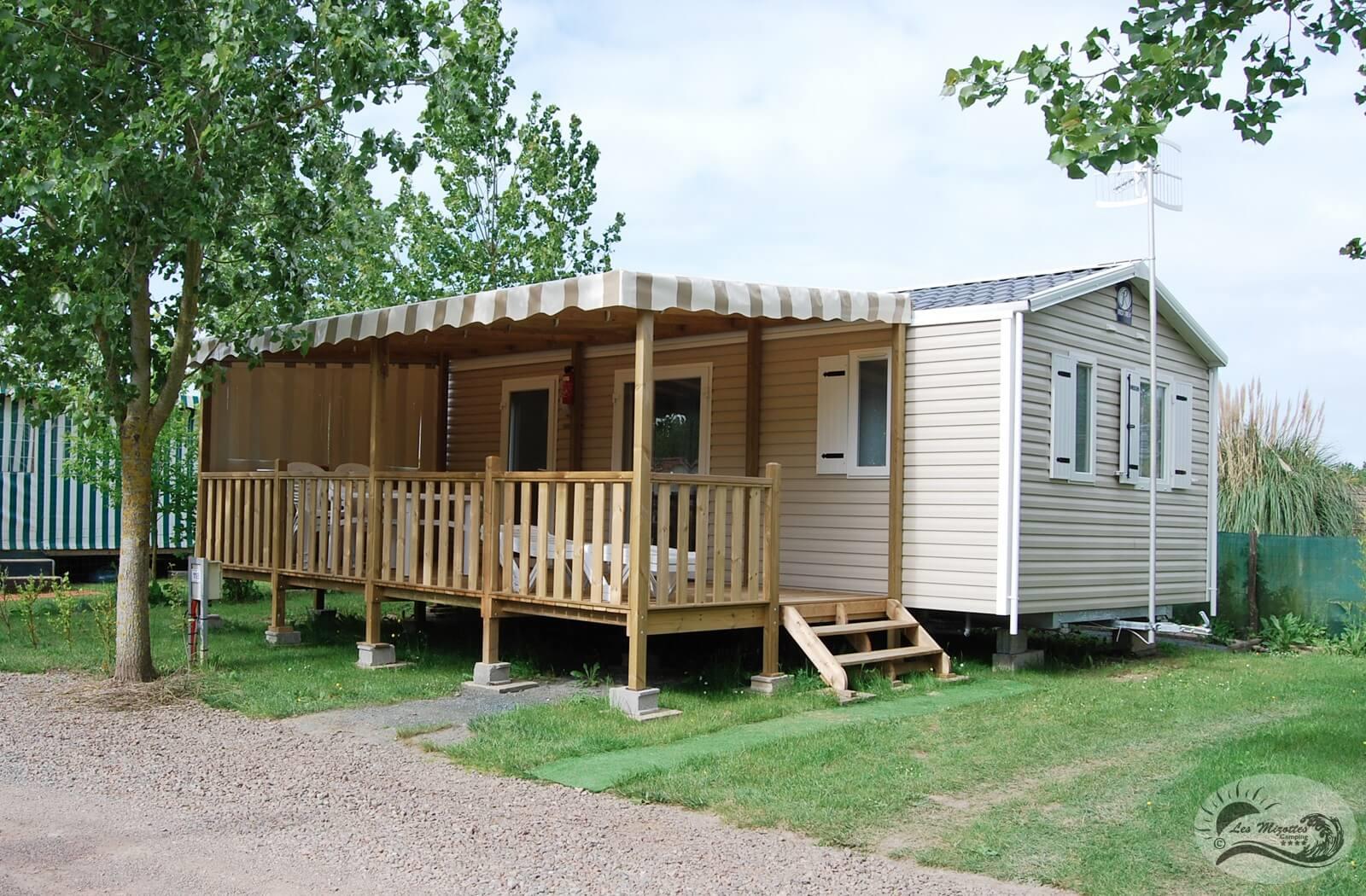 Location - Mobil-Home Vip 2 Chambres > 28 M² - Camping Les Mizottes