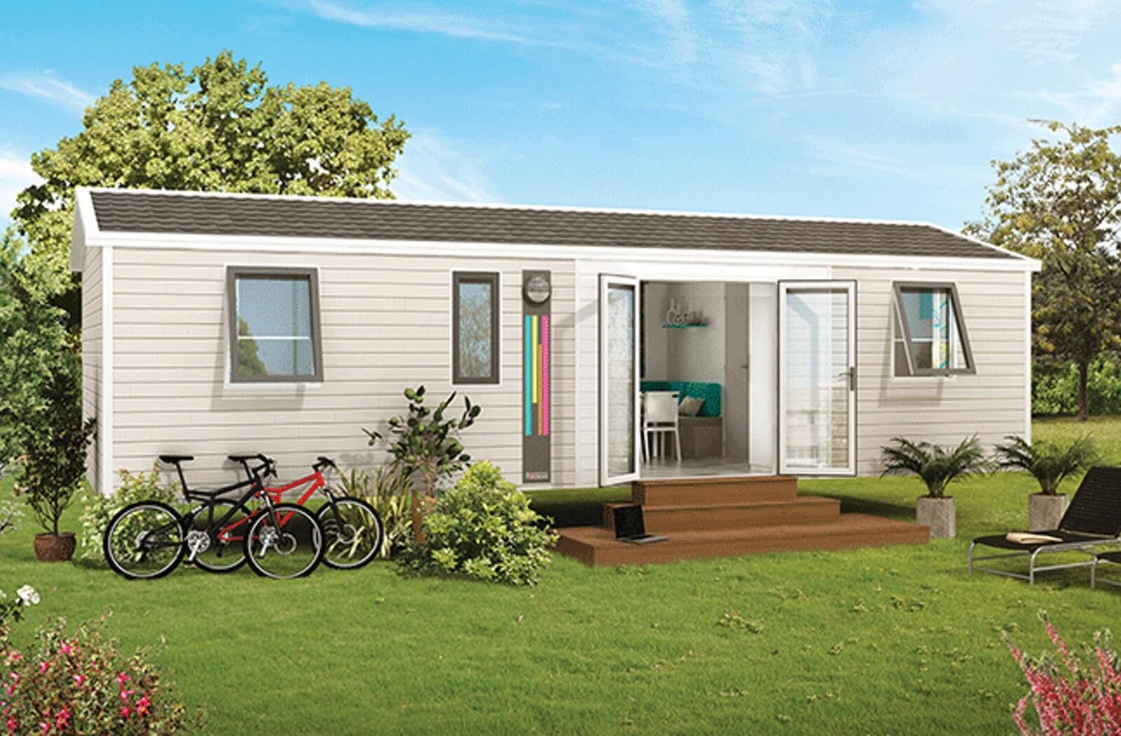 Location - Mobil-Home Vip 4 Chambres > 37 M² - Camping Les Mizottes