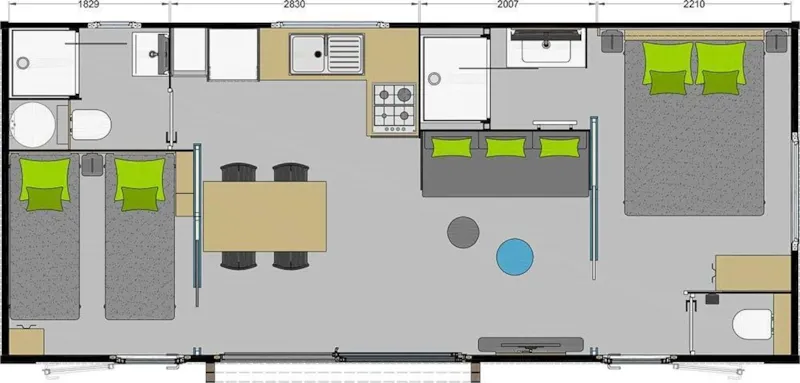 Mobil-Home Premium 2 Chambres