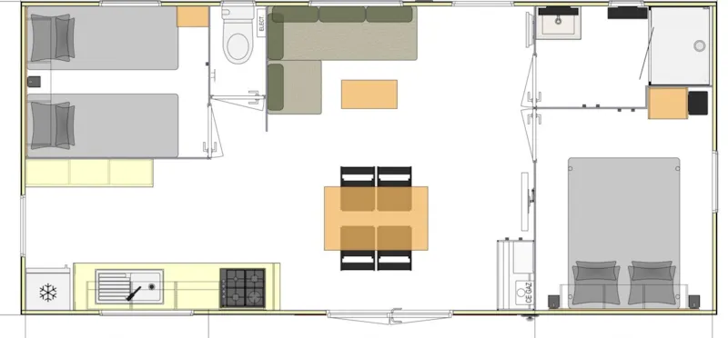 Mobil-Home Confort 2 Chambres