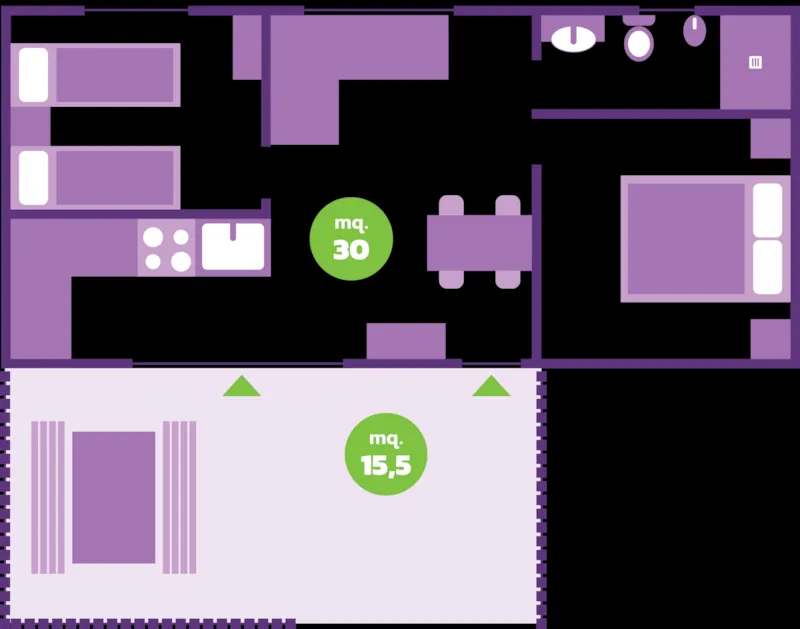 Mobile Home 'Lilla' - 30M² - 2 Chambres