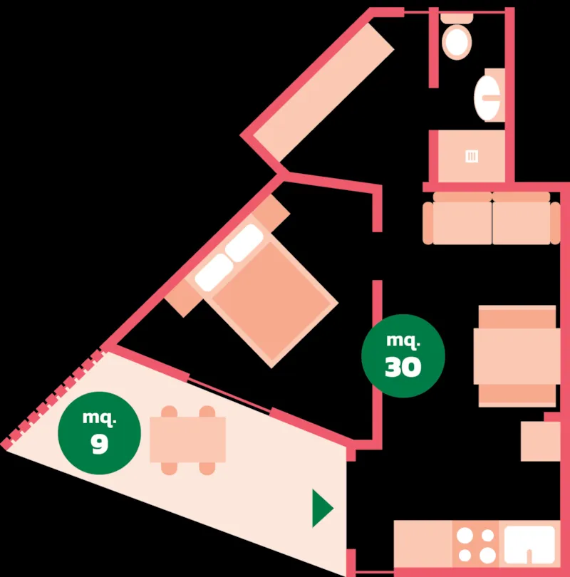 Chalet 'Camelia' - 30M² - 1 Chambre