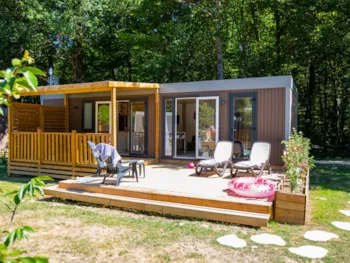 Mietunterkunft - Mobilheim Premium Exclusive 40M²|2 Schlafzimmer  | Klimaanlage| Tv|Terrasse Balkon - Camping Marvilla Parks - Château de Fonrives
