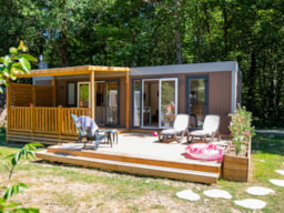 Huuraccommodatie(s) - Stacaravan Premium Exclusive 40M²|2 Slaapkamers | Airconditioning| Tv|Balkon Terras - Homair-Marvilla - Camping-Village Château de Fonrives