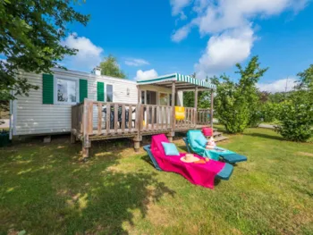 Mietunterkunft - Mobilheim Comfort 30M²|3 Schlafzimmer |Klimaanlage| Terrasse Balkon - Camping Marvilla Parks - Château de Fonrives
