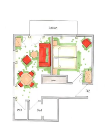 Accommodation - Flat Type R2 - Camping Kleinenzhof
