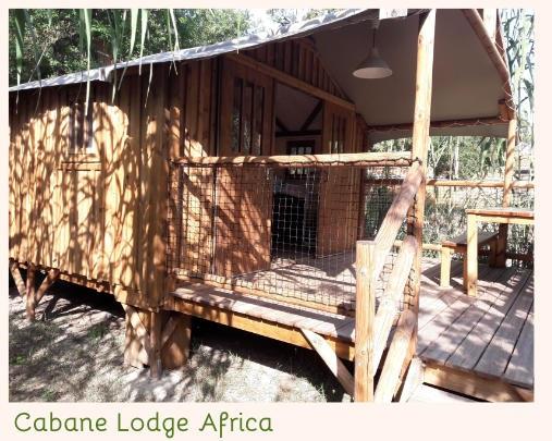 Accommodation - Cabane Lodge Africa 16M² - 2 Bedroom / Half-Covered Terrace 12M² - Domaine naturiste de Chaudeau