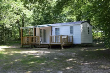 Location - Mobilhome Super Mercure Riviera 30M² -  2 Chambres / Terrasse Semi-Couverte 15M² - Domaine naturiste de Chaudeau