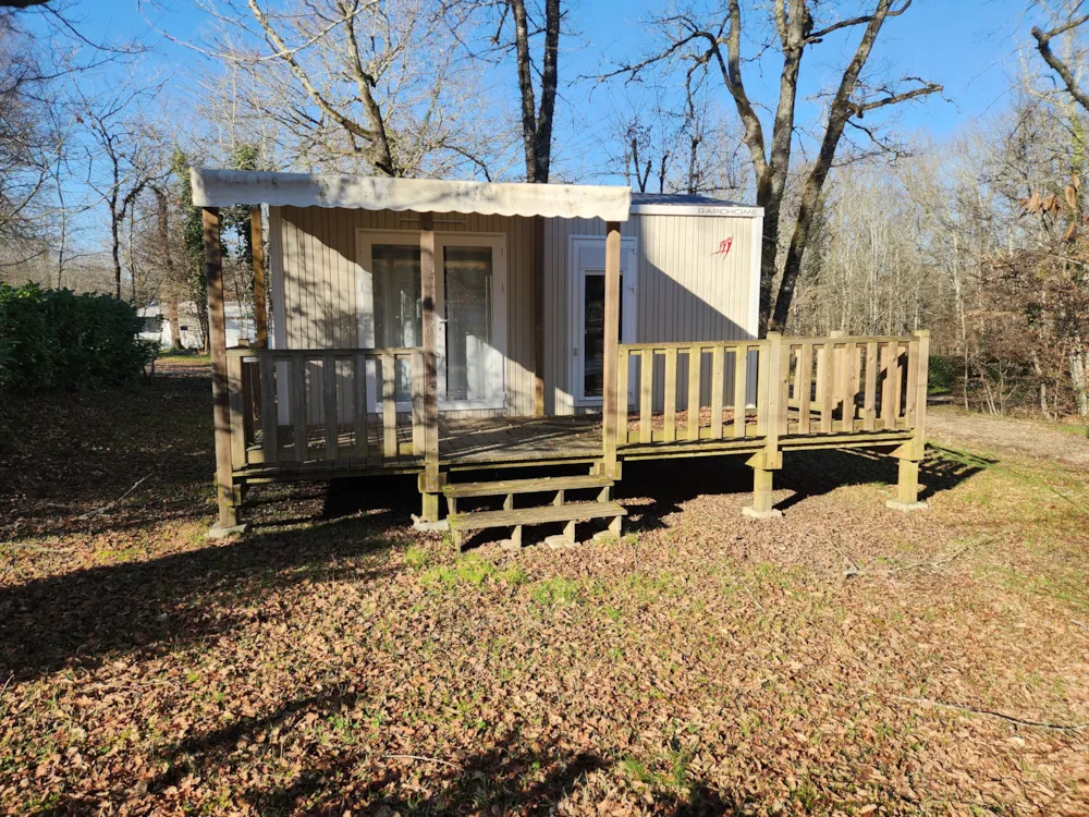 Accommodation - Mobile Home Lodge 22.2 M² - 1 Bedroom / Half-Covered Terrace 15 M² - Domaine naturiste de Chaudeau
