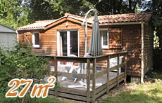 Mietunterkunft - Hütte - 27M² - 2 Schlafzimmer - Nicht Überdachte Terrasse - Camping Le Moulin de Mellet