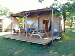 Location - Tente Lodge - Camping FONTAINE DU ROC