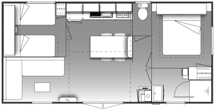 Mexico Plus, Confort + Premium - D - Clim & Tv & Plancha - 2 Chambres