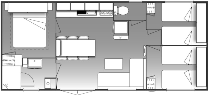 Acapulco Plus, Comfort + Premium - D - Clim & Tv & Plancha - 3 Chambres