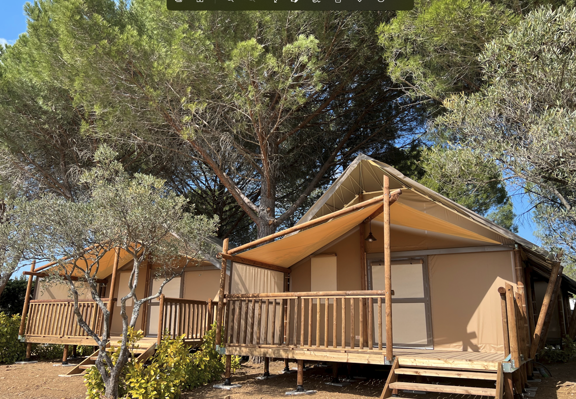 Location - Tente Lodge Aiguines - 26M² - Glamping - Campasun Camping International de Aups