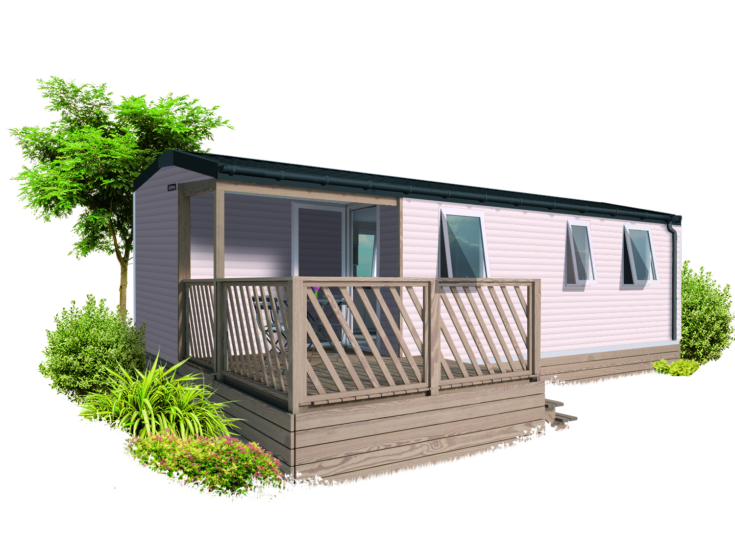 Mobile Home Tourtour 6 Pers. - 33M² - 3 Bedrooms + Tv + A/C Mobile Home Tourtour 6 Pers. - 33M² - 3 Bedrooms + Tv + A/C