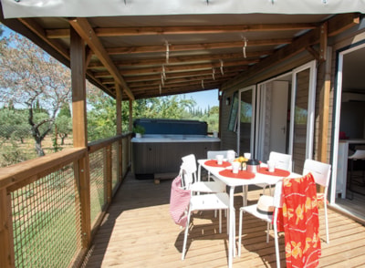 Mobile home Premium Sillans with private Jacuzzi - 32m² - 2 bedrooms - Dishwasher + Tv + A/C — 1
