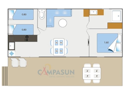 Mobile home Moustiers - 32m2- Dishwasher + TV + Air conditioning — 5