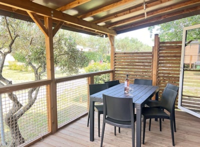 Mobile-home Quinson 33m² - 3 bedrooms + TV + A/C — 2
