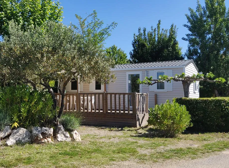 Location - Mobil Home Aups - 28M² - 3 Chambres + Tv + A/C - Campasun Camping International Aups