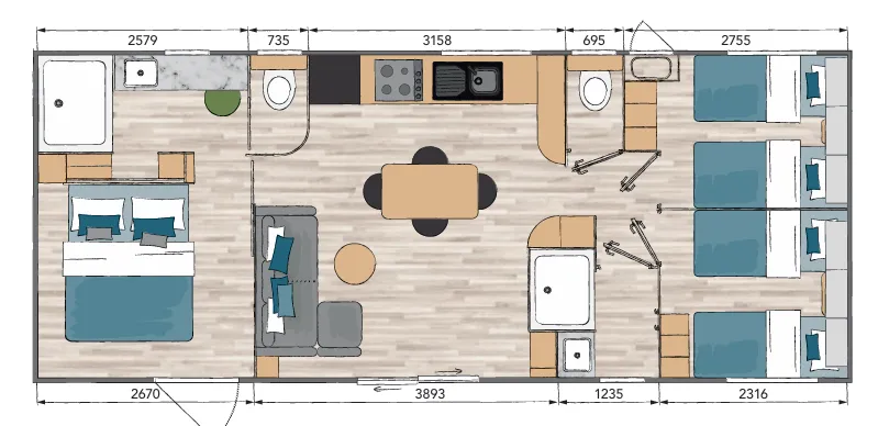 Taos Luxe 40M2 Terrasse 30M2+ Jacuzzi Privatif  - 6 Pers 3 Chambres 2 Salles De Bain - Clim
