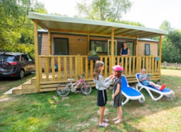 Mietunterkunft - Mobilheim Premium - 3 Schlafzimmer - Tv + Klimaanlage - Camping de Collonges-la-rouge