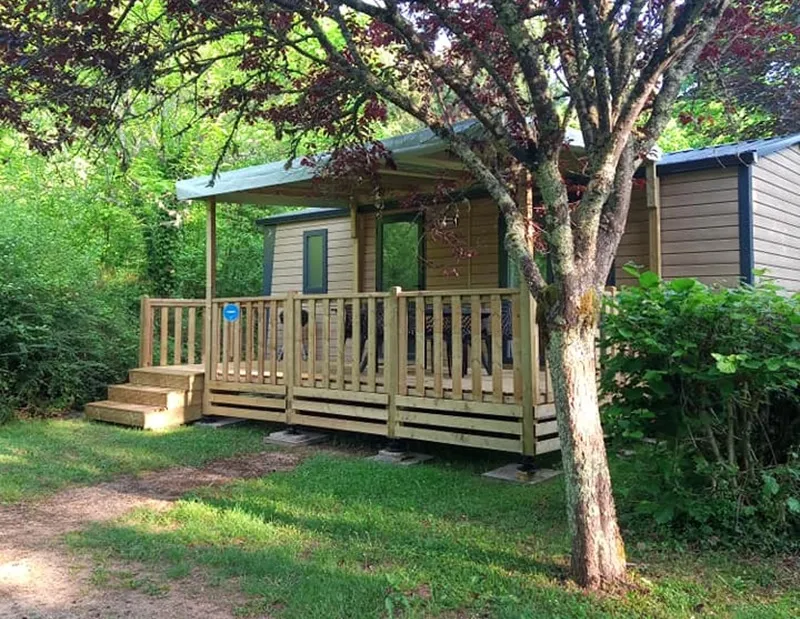 Location - Mobil-Home Premium - 2 Chambres - Camping de Collonges-la-rouge