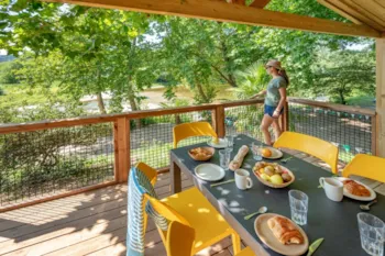 Mietunterkunft - Kim Top Presta Flussblick - 32M² - 3 Schlafzimmer - - Clico Chic - Camping Gorges du Gardon