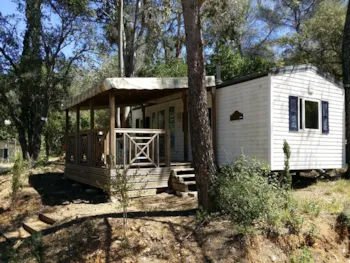 Location - Mobil Home Cottage - 2 Chambres - Camping Les Bois de Mont-Redon