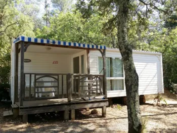 Location - Mobil Home Loggia - 2 Chambres - Camping Les Bois de Mont-Redon